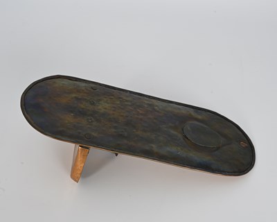 Lot 184 - An Arts and Crafts copper and Ruskin cabochon...