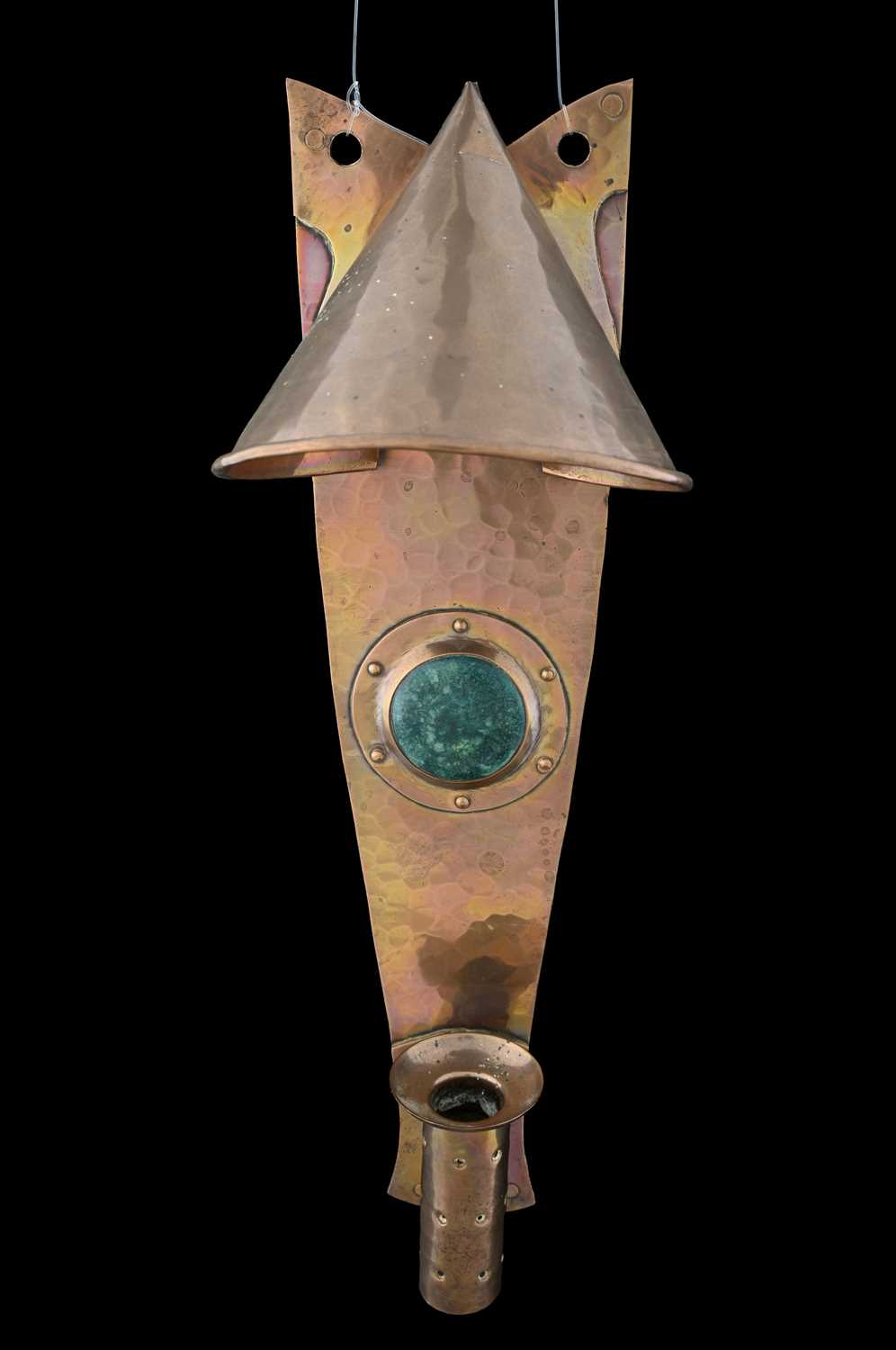 Lot 178 - An Arts and Crafts copper and Ruskin cabochon...