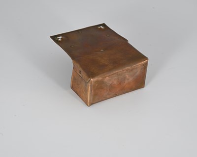 Lot 186 - An Arts and Crafts copper and Ruskin set match...