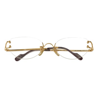 Lot 211 - Cartier, a pair of rimless prescription glasses w/pouch