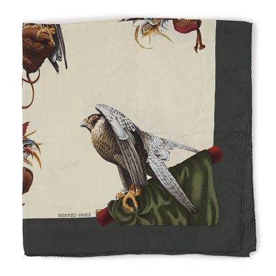 Lot 272 - Hermes, a Chasse A Vol silk scarf.