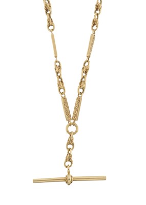 Lot 133 - A 9ct gold Albert chain