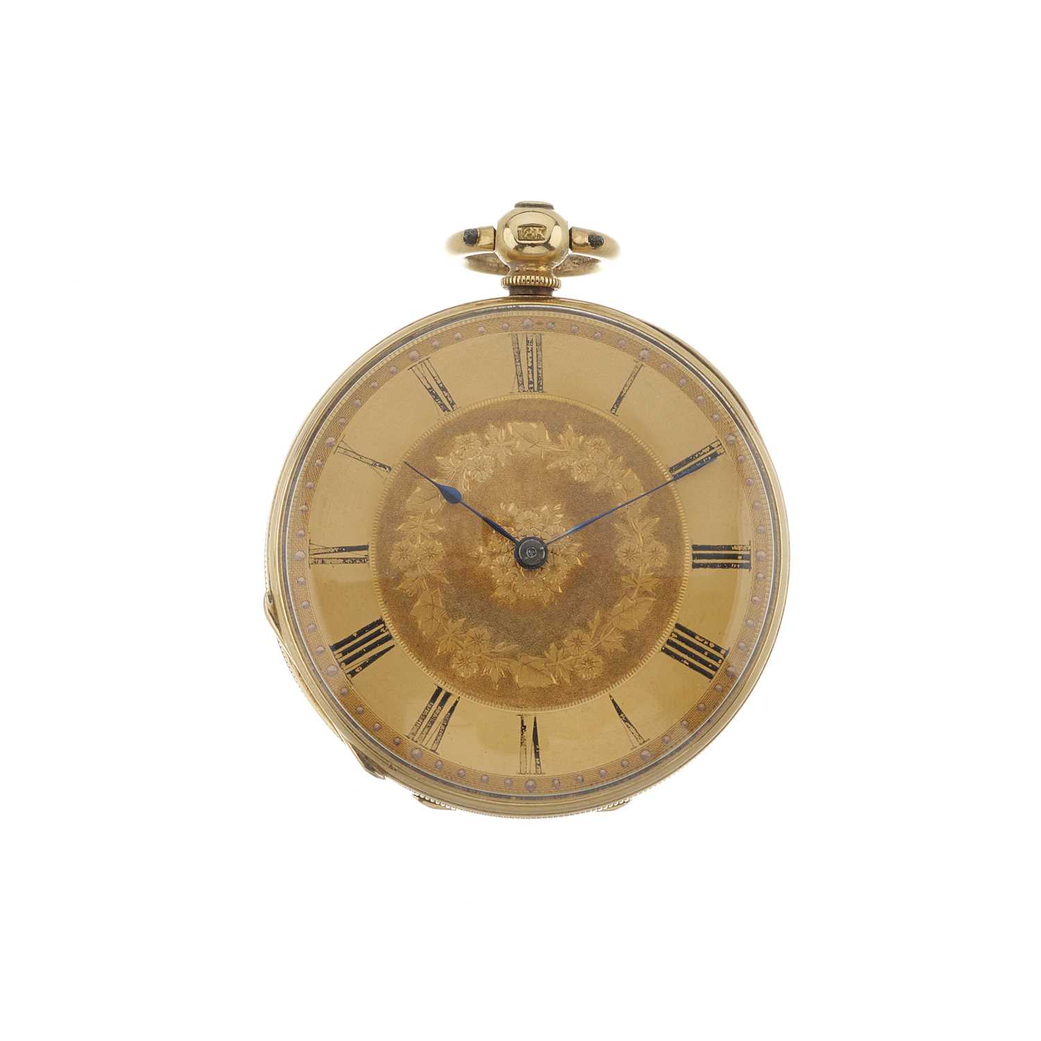 Lot 190 - A yellow metal pocket watch