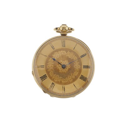 Lot 190 - A yellow metal pocket watch