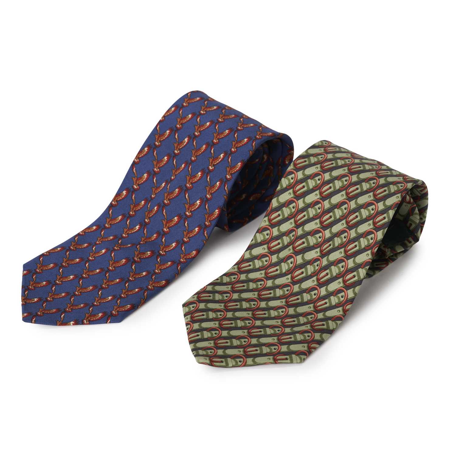 Lot 254 - Gucci, two silk ties.