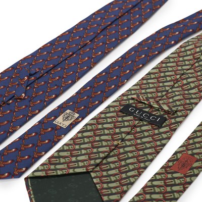 Lot 254 - Gucci, two silk ties.
