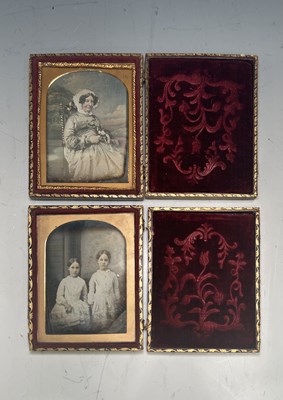 Lot 227 - Two Victorian silver daguerreotype photographs,...
