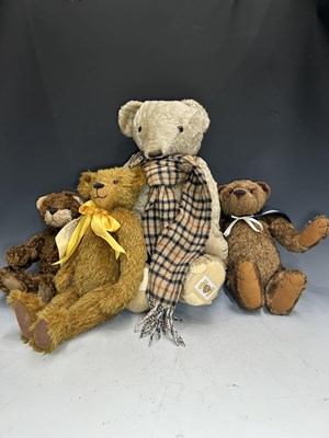 Lot 35 - Four stuffed teddy bears, including House of...