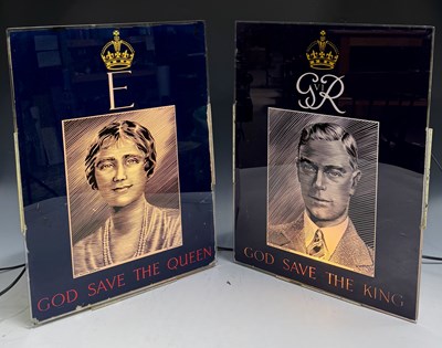Lot 515A - Royal interest: two glass fronted illuminated...