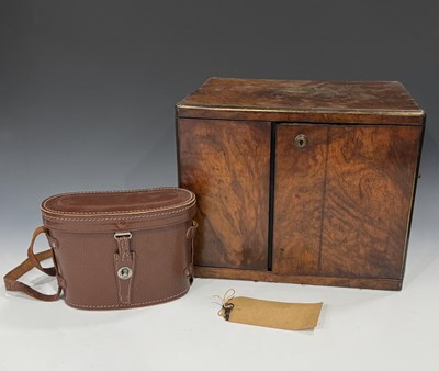 Lot 214 - Victorian Burr walnut cabinet with 2 drawers,...