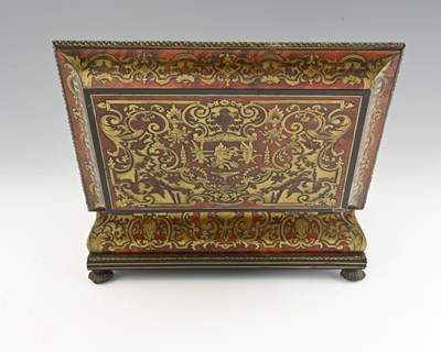 Lot 234 - A 19th century Boulle work cigar box, bombe...