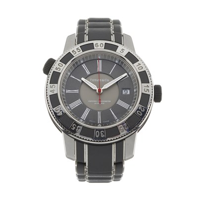 Lot 171 - Tiffany & Co., a stainless steel Mark T-57 bracelet watch