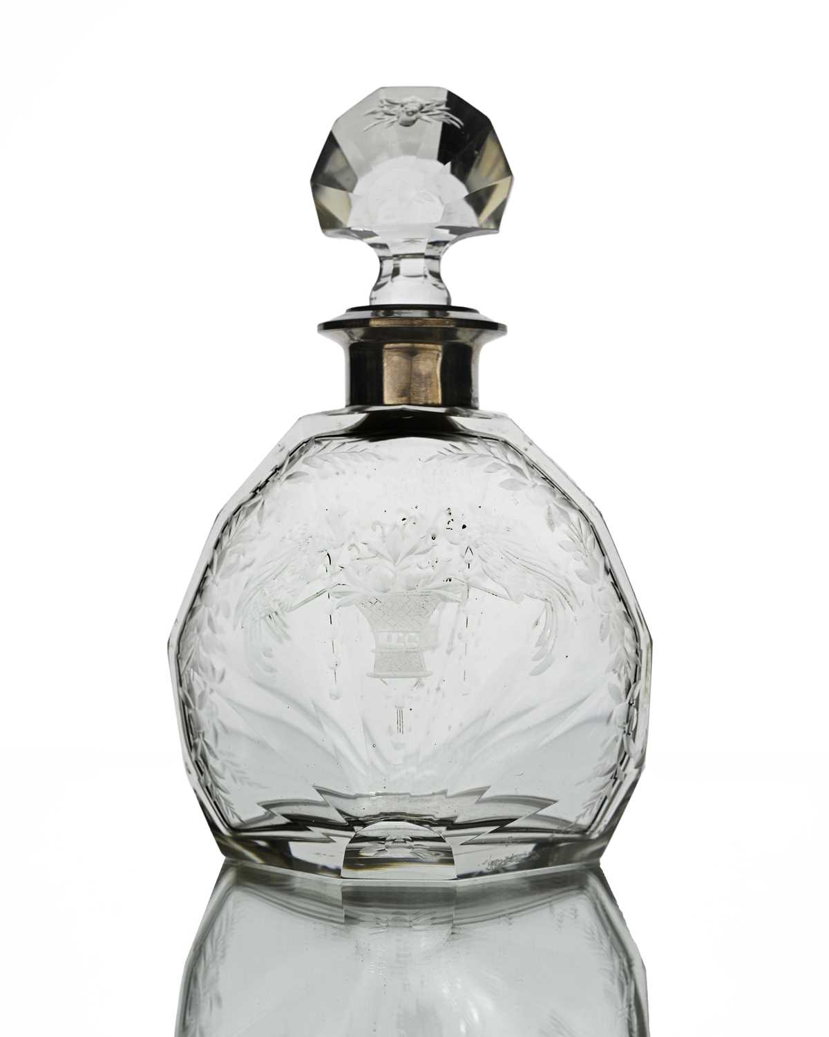 Lot 158 - A Belgian silver mounted cut and engraved...