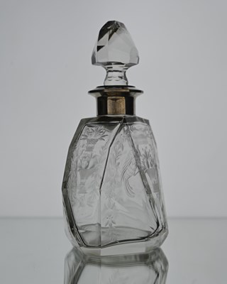 Lot 158 - A Belgian silver mounted cut and engraved...