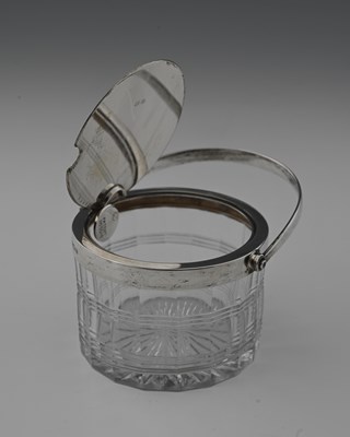 Lot 153 - An Art Deco silver mounted and cut glass...