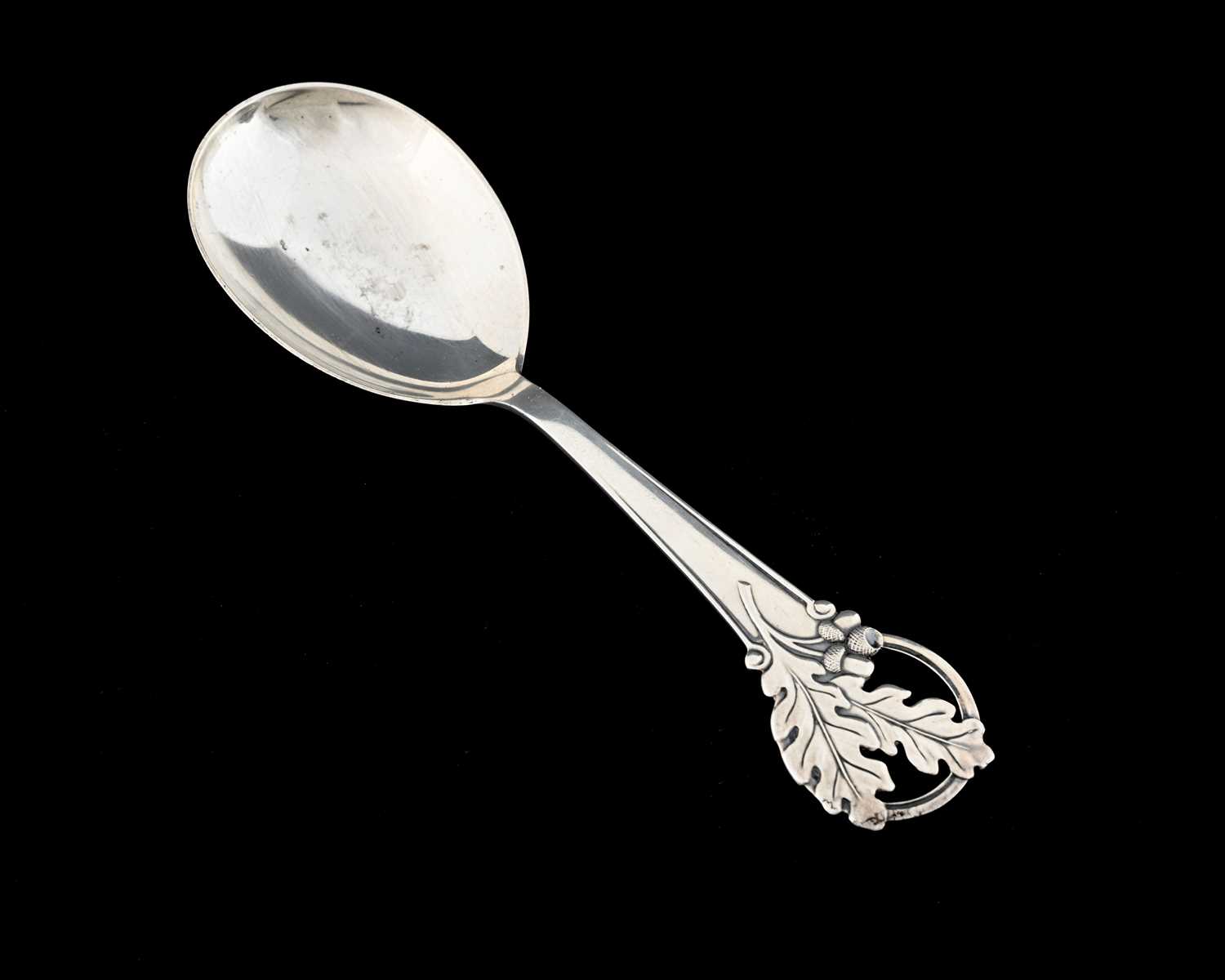 Lot 159 - A Danish Modernist silver spoon, Carl M Cohr,...