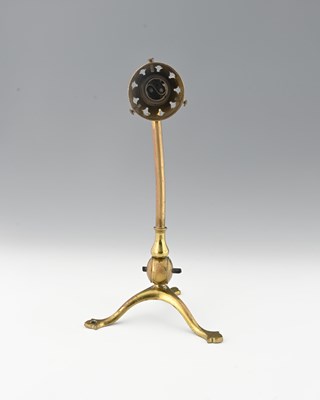 Lot 162 - W A S Benson, an Arts and Crafts brass table...
