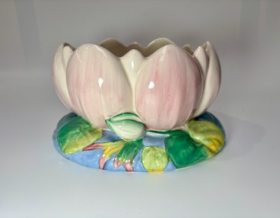 Lot 91 - Clarice Cliff for Newport Pottery, a Waterlily...