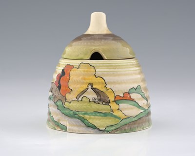 Lot 547 - Clarice Cliff for Wilkinson, a Lorna beehive...