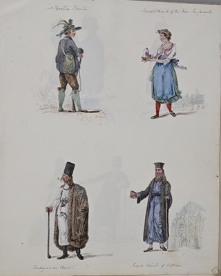 Lot 267 - A mid-Victorian sketch book of costume designs,...