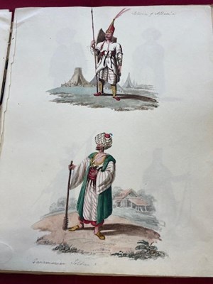 Lot 267 - A mid-Victorian sketch book of costume designs,...