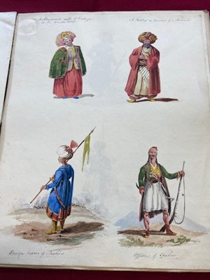 Lot 267 - A mid-Victorian sketch book of costume designs,...