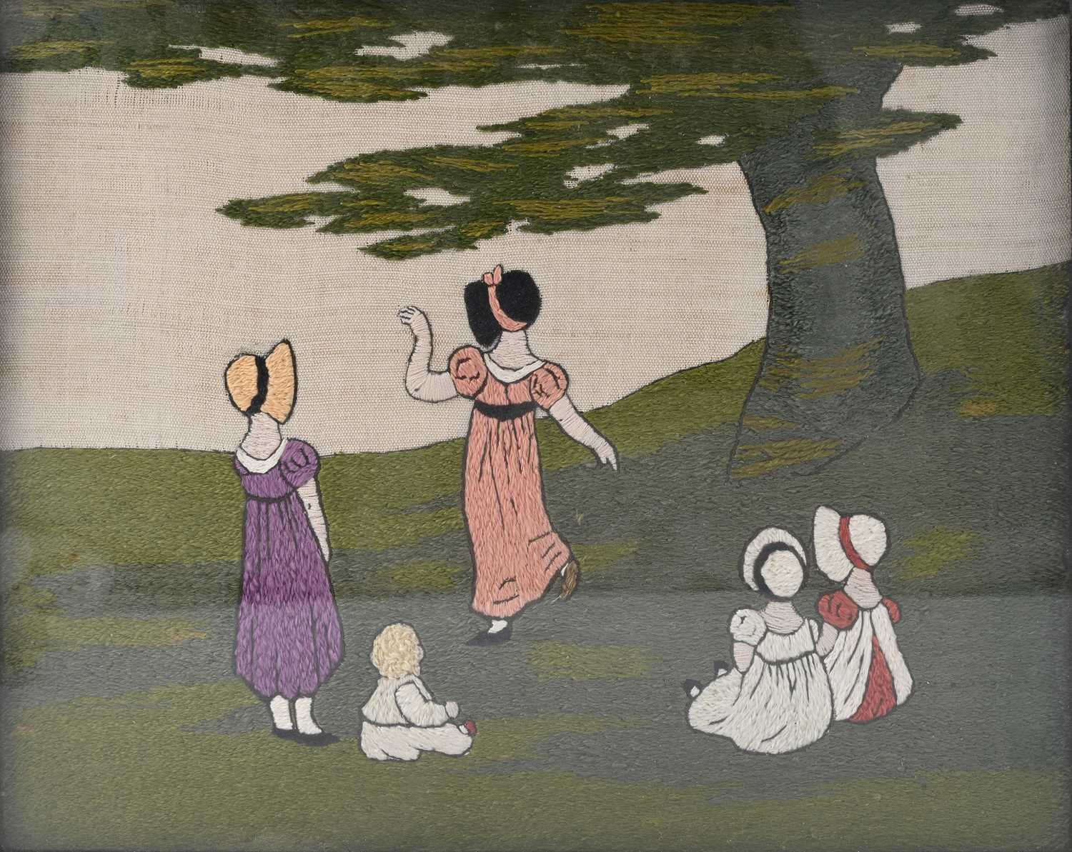 Lot 172 - A Glasgow School Arts & Crafts crewel work...