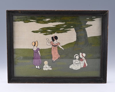 Lot 172 - A Glasgow School Arts & Crafts crewel work...