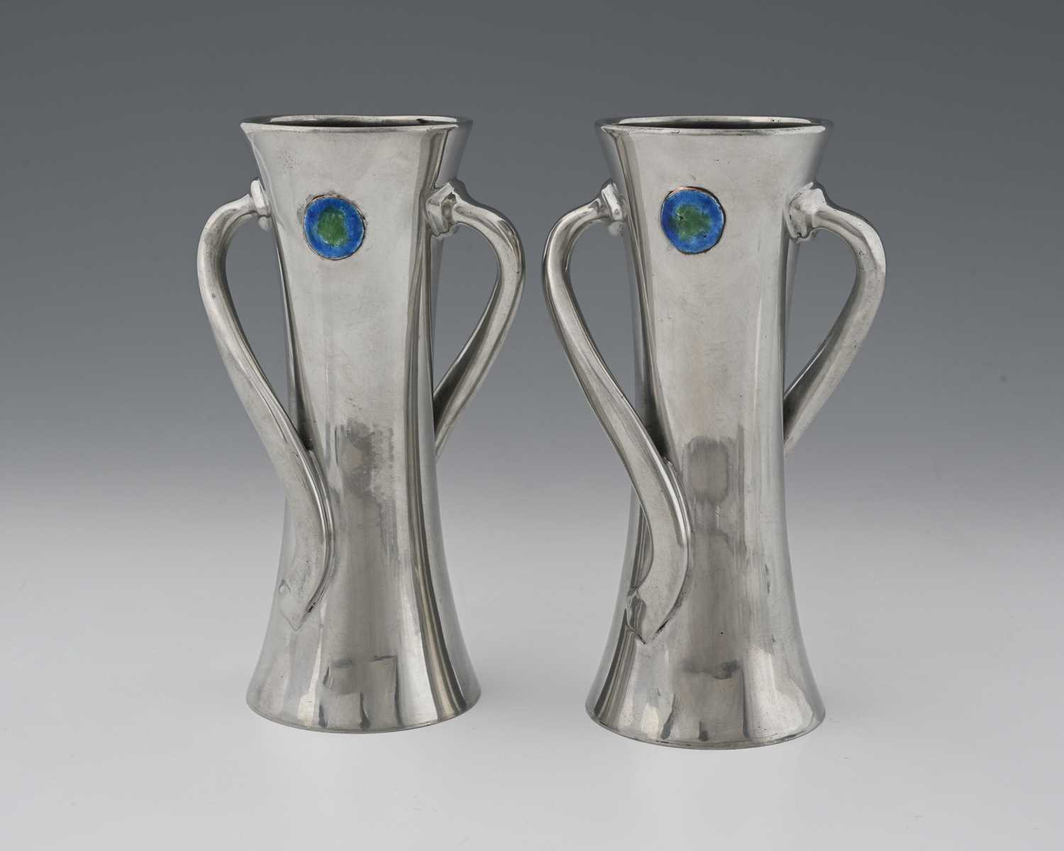 Lot 199 - Liberty and Co., a pair of Tudric Arts and...