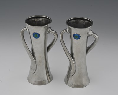 Lot 199 - Liberty and Co., a pair of Tudric Arts and...