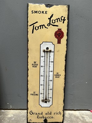Lot 382A - A 'Tom Long' advertising barometer enamel...