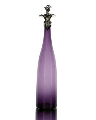 Lot 389 - A Victorian silver mounted amethyst glass...