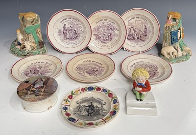 Lot 99 - Six 19th century 'Band Of Hope' temperance tea...
