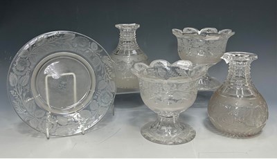Lot 182 - A set of Victoria Royal commemorative glass,...