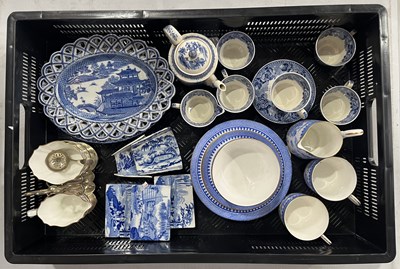 Lot 74 - A miniature of child's Wedgwood blue and white...