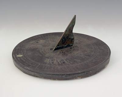 Lot 167 - A Victorian slate and bronze sundial, R Melvin,...