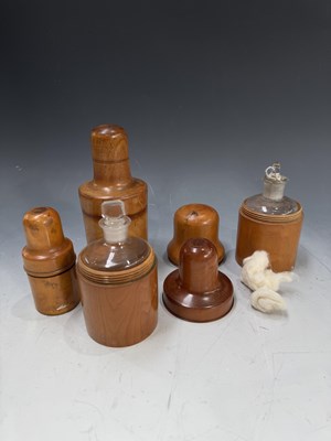 Lot 187A - Two glass apothecary or medicine bottles in...