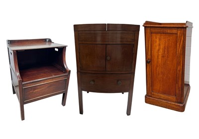 Lot 746 - George III mahogany Lancashire commode, height...