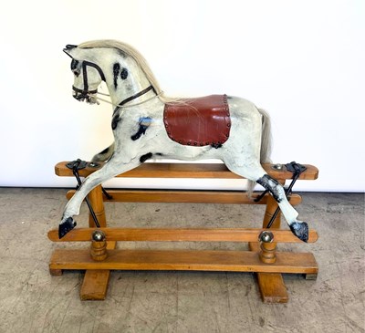 Lot 714 - A Lines Brothers, dapple white Rocking Horse...