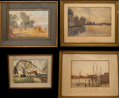 Lot 371 - Four watercolours including Herbert Hood...