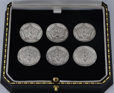 Lot 570 - Malcolm Appleby, a cased set of six silver...