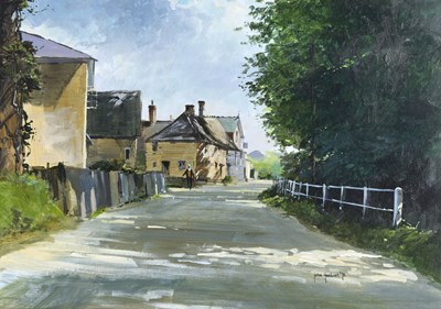 Lot 281 - John Haskins (British, 1938), A Suffolk Lane,...