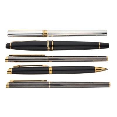 Lot 357 - Five pens w/engraving.