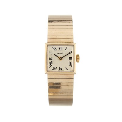 Lot 175 - Zenith, a 9ct gold bracelet watch