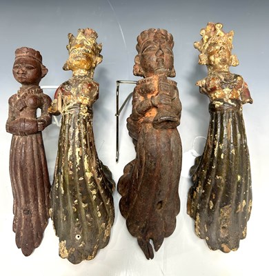 Lot 191 - Carved South East Asian wood and gesso...