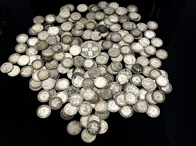 Lot 224 - A quantity of silver coins, pre-1921 and...