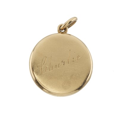 Lot 1 - An Edwardian 18ct gold diamond memorial locket pendant