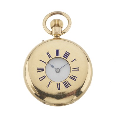 Lot 191 - Hunt & Roskell, London, an 18ct gold half hunter fob watch