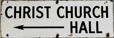 Lot 386 - An enamel sign, early 20th century, 'Christ...