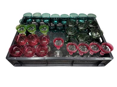 Lot 53 - A set of six Edwardian drinking glasses, the...
